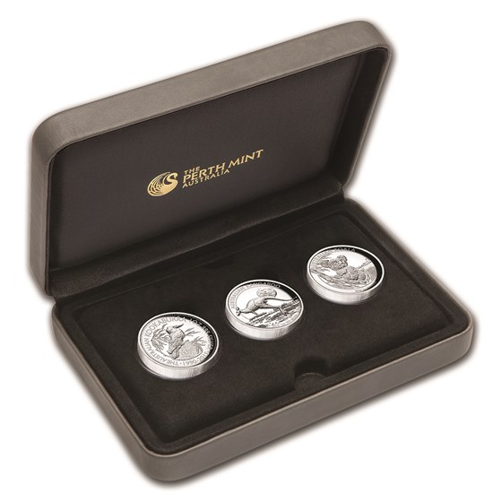 2015 Australia 3-Coin 1 oz Silver High Relief Proof Set 2015 Australia 3-Coin 1 oz Silver High Relief Proof Set